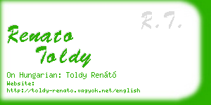 renato toldy business card